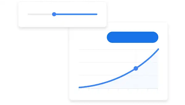 ממשק המשתמש של מרכז הבקרה של Google Ads שבו מוצג תרשים שצופה את מספר ההמרות על סמך תקציב.