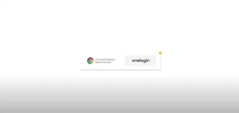 Chrome Enterprise and OneLogin logos