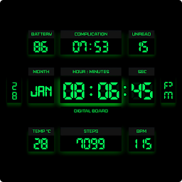 သင်္ကေတပုံ Digital Board Watch Face