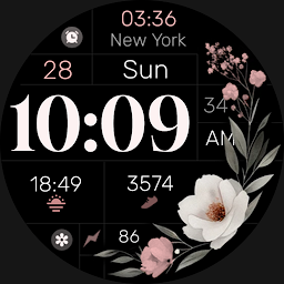 သင်္ကေတပုံ Simple Floral Watch Face