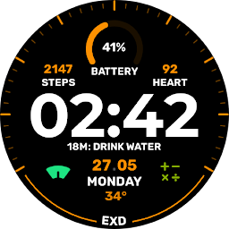 รูปไอคอน EXD047: Digital Watch Face