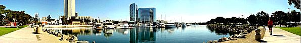 panoramic view of Seaport Village