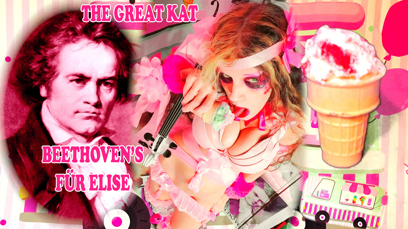 New “SEX & VIOLINS: BEETHOVEN'S FÜR ELISE 22ND CENTURY” Music Video & Single by THE GREAT KAT VIOLIN GODDESS!