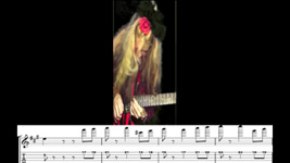 THE GREAT KAT GUITAR SHREDDING/TABLATURE/MUSIC NOTATION PHOTOS from SARASATE'S "ZAPATEADO"