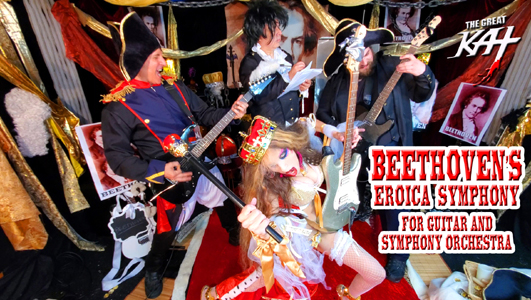 VEVO & APPLE PREMIERE BEETHOVEN’S "EROICA SYMPHONY For GUITAR And SYMPHONY ORCHESTRA" NEW MUSIC VIDEO by THE GREAT KAT GUITAR SHREDDER!