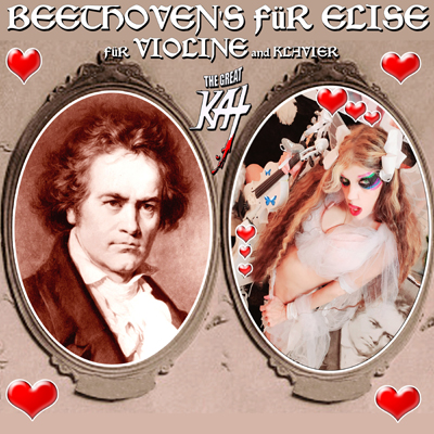 THE GREAT KAT'S BEETHOVEN'S FÜR ELISE for GUITAR, VIOLIN and PIANO! RECORDING AND MUSIC VIDEO! CELEBRATE BEETHOVEN'S 250TH BIRTHDAY-DEC 16, 2020-with THE GREAT KAT REINCARNATION of BEETHOVEN!  