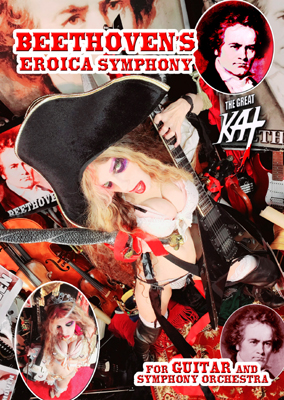 NEW BEETHOVEN'S "EROICA SYMPHONY for GUITAR and SYMPHONY ORCHESTRA" MUSIC VIDEO DVD SINGLE (1:11)! PERSONALIZED AUTOGRAPHED by THE GREAT KAT (Signed to Customer's Name)! HAPPY 250th BIRTHDAY BEETHOVEN http://store10552072.ecwid.com/products/219192210 