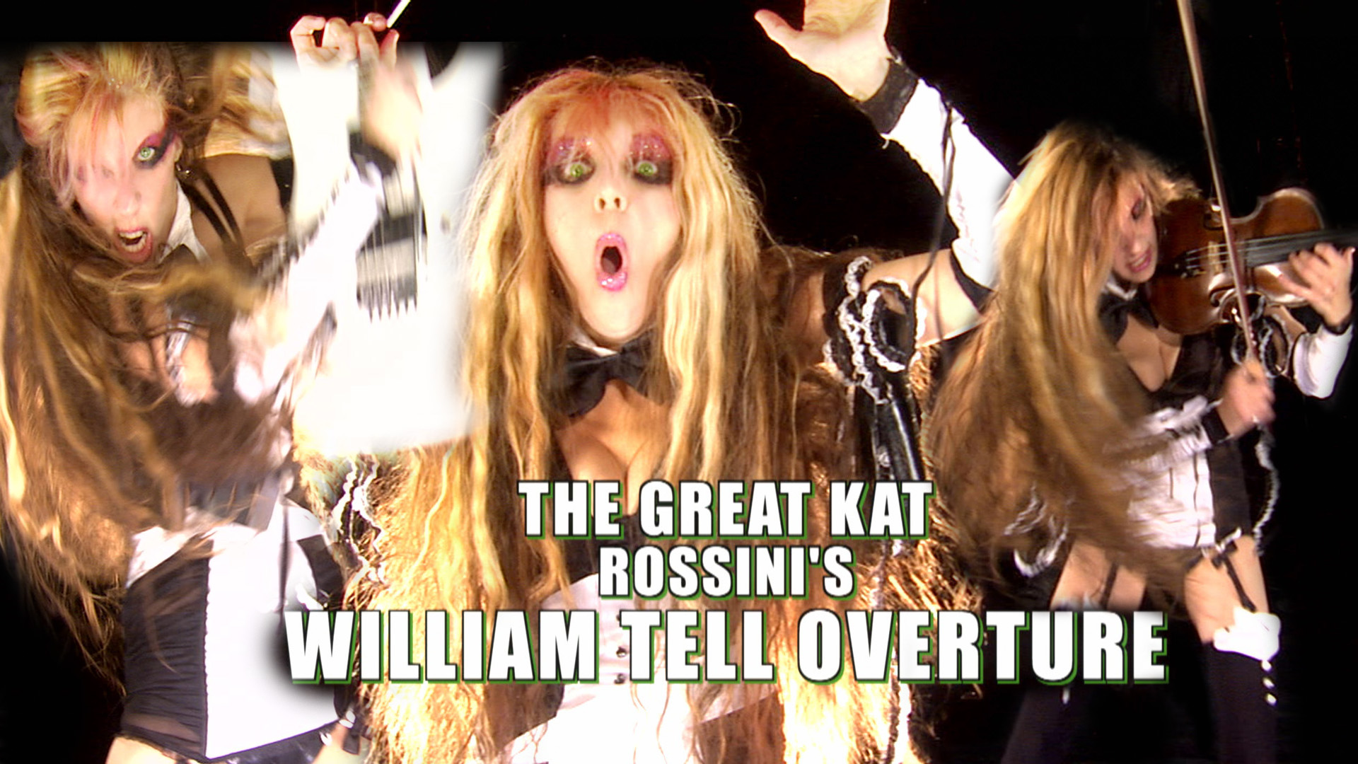 MUSIC VIDEO PHOTOS of THE GREAT KAT'S ROSSINI'S "WILLIAM TELL OVERTURE"!