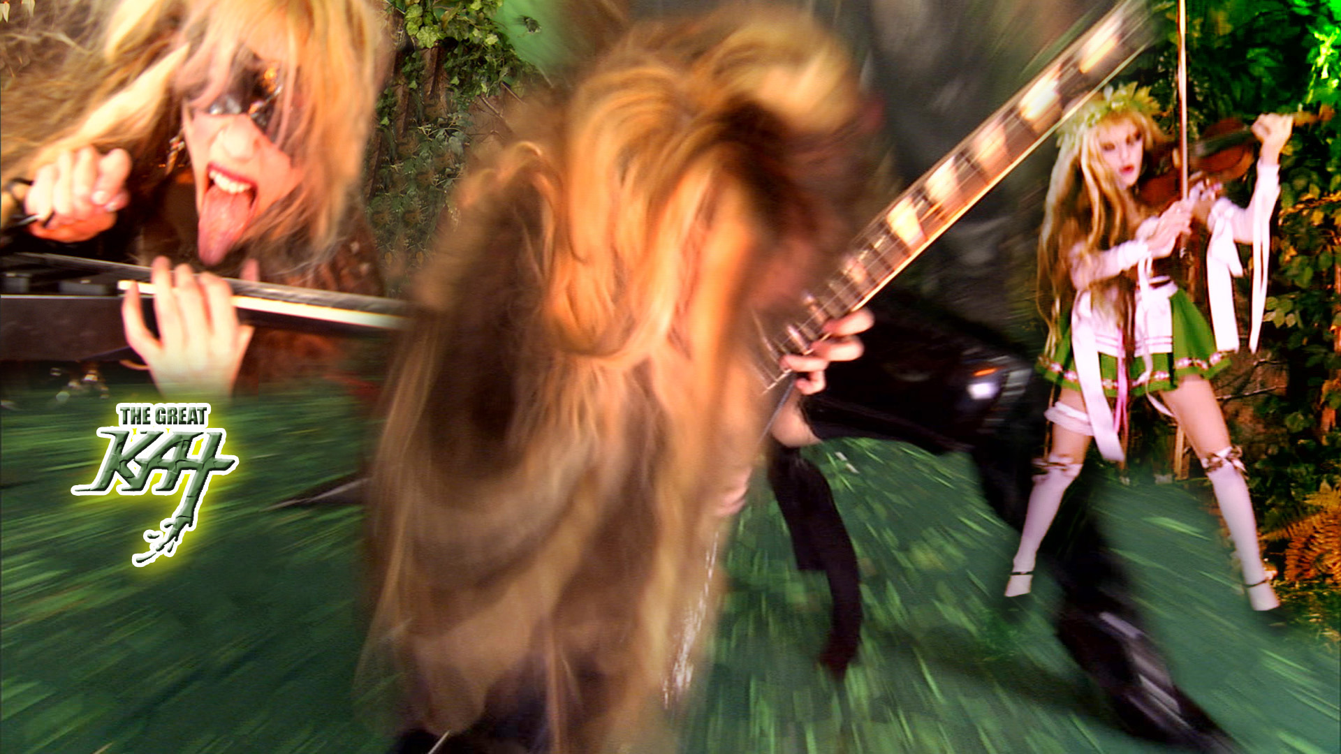 MUSIC VIDEO PHOTOS of THE GREAT KAT'S ROSSINI'S "WILLIAM TELL OVERTURE"!