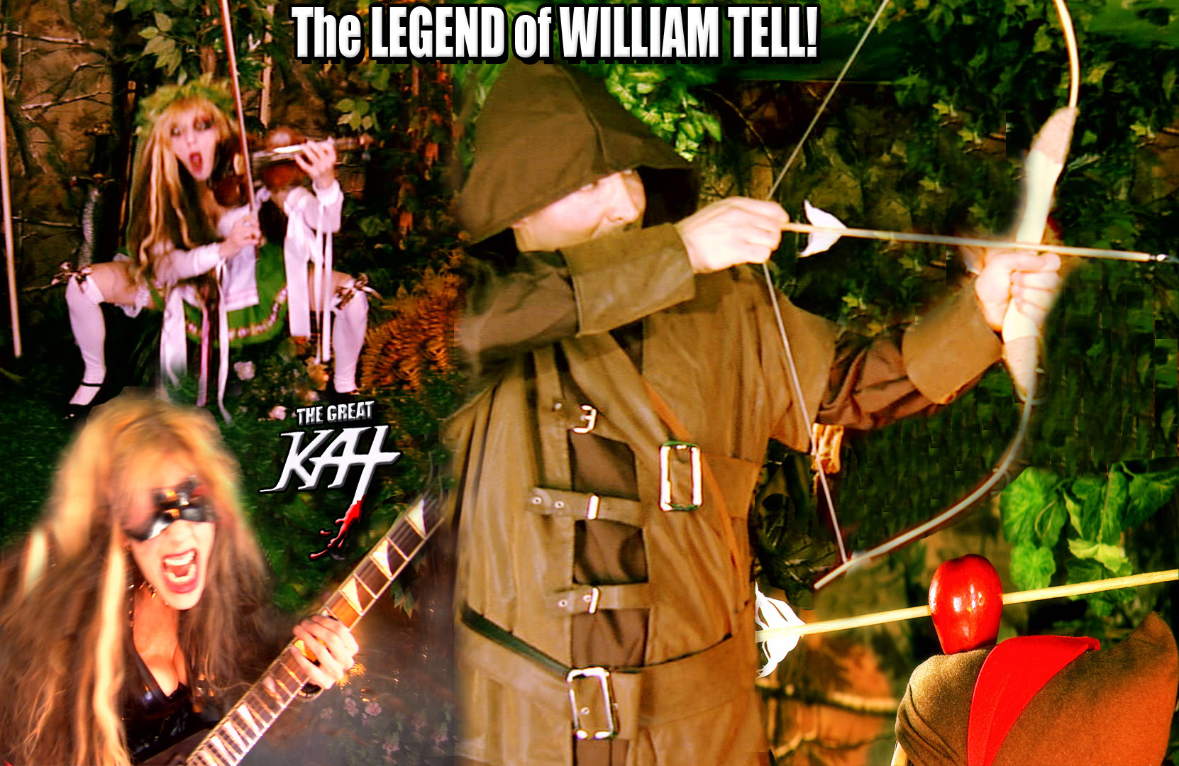 MUSIC VIDEO PHOTOS of THE GREAT KAT'S ROSSINI'S "WILLIAM TELL OVERTURE"!