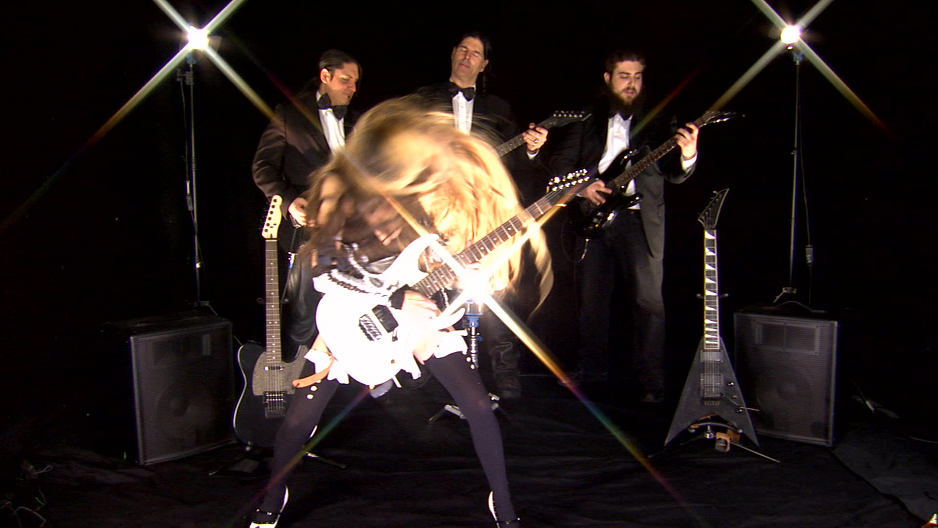 MUSIC VIDEO PHOTOS of THE GREAT KAT'S ROSSINI'S "WILLIAM TELL OVERTURE"!