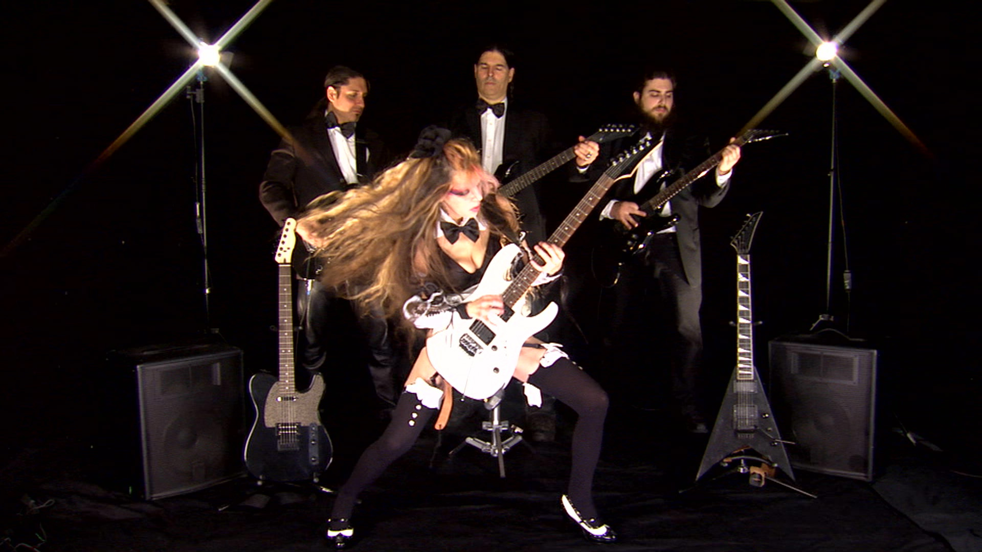 MUSIC VIDEO PHOTOS of THE GREAT KAT'S ROSSINI'S "WILLIAM TELL OVERTURE"!