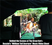 BEHIND THE SCENES at THE GREAT KAT'S ROSSINI'S "WILLIAM TELL OVERTURE" MUSIC VIDEO SHOOT!