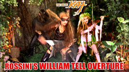 MUSIC VIDEO PHOTOS of THE GREAT KAT'S ROSSINI'S "WILLIAM TELL OVERTURE"!