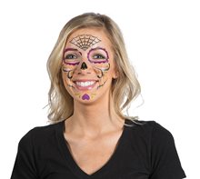 Picture of Day of the Dead Face Tattoos 9ct