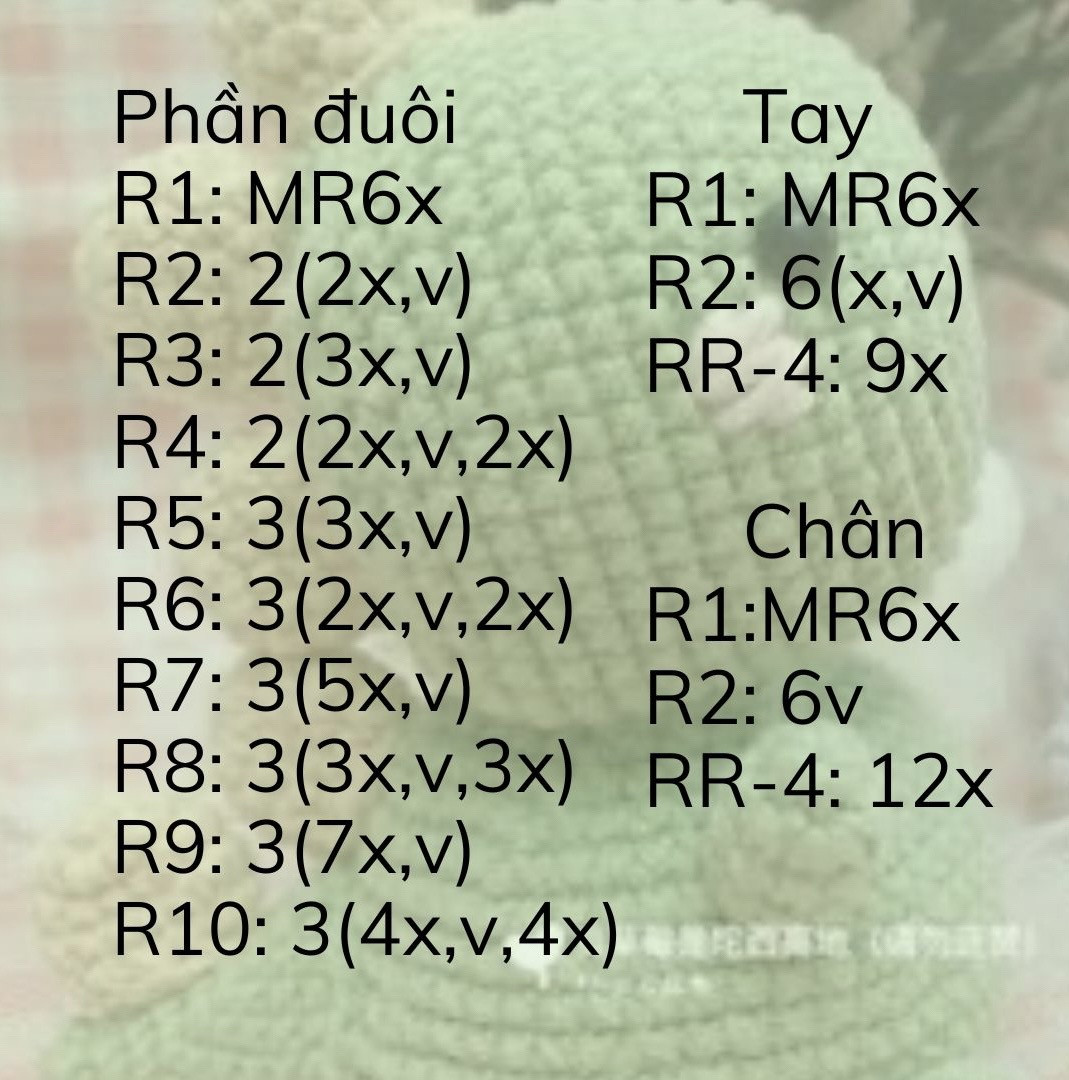 Chart móc len khủng long