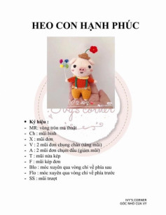 Chart móc heo con hạnh phúc.