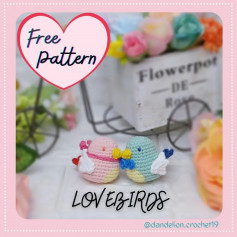 free pattern love birds