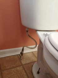 How to replace wax toilet ring: Turn of toilet water supply line