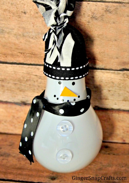 Snowman Light Bulb Ornament