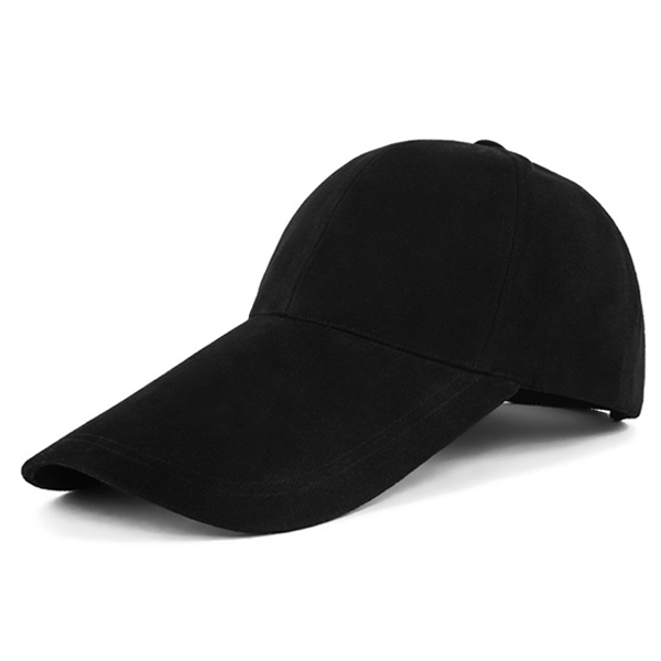 Long Brim Brushed Cotton Twill Baseball Hat