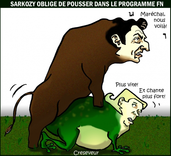 sarkozy,le pen,fn,ump,présidentielles,2012,second tour,dessin de presse