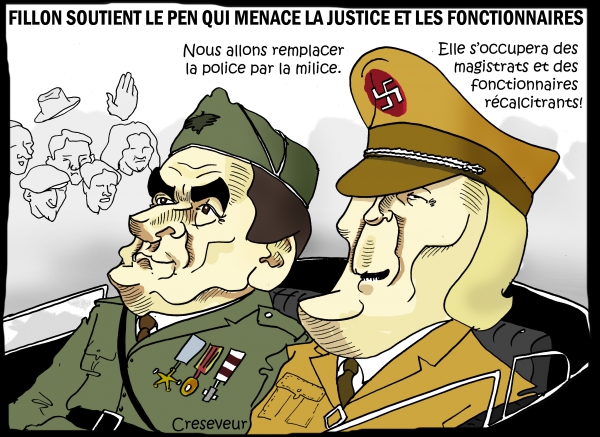 Fillon et Le Pen contre la justice.JPG