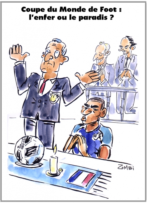 webzine,bd,zébra,gratuit,fanzine,bande-dessinée,caricature,coupe,monde,foot,2018,didier deschamps,kilyan m'bapé,religion,dessin,presse,satirique,editorial cartoon,zombi