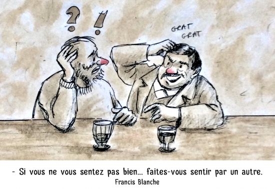 webzine,bd,zébra,gratuit,fanzine,bande-dessinée,caricature,francis blanche,bistrot,bar,santé,citation,portrait,dessin,satire,marc schmitt