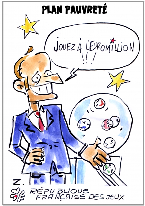 webzine,bd,zébra,gratuit,fanzine,bande-dessinée,caricature,plan,pauvreté,emmanuel macron,loterie,française,jeux,république,euromillion,dessin,presse,satirique,editorial cartoon,zombi