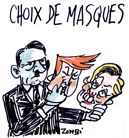 webzine,bd,zébra,gratuit,fanzine,bande-dessinée,caricature,adolf hitler,masques,hillary clinton,donald trump,editorial cartoon,dessin,presse,satirique,zombi