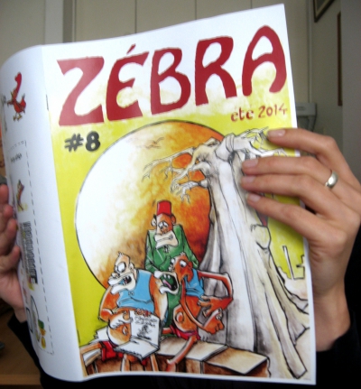 webzine,bd,gratuit,zébra,fanzine,bande-dessinée,zébra 8,couverture,nabaloum boureima,sommaire,naumasq,sardou,pirikk,frank k. may,wschinski,zinocircus,aurélie dekeyser,zombi,bertrand demagny,jeux,saki,conte,antistyle