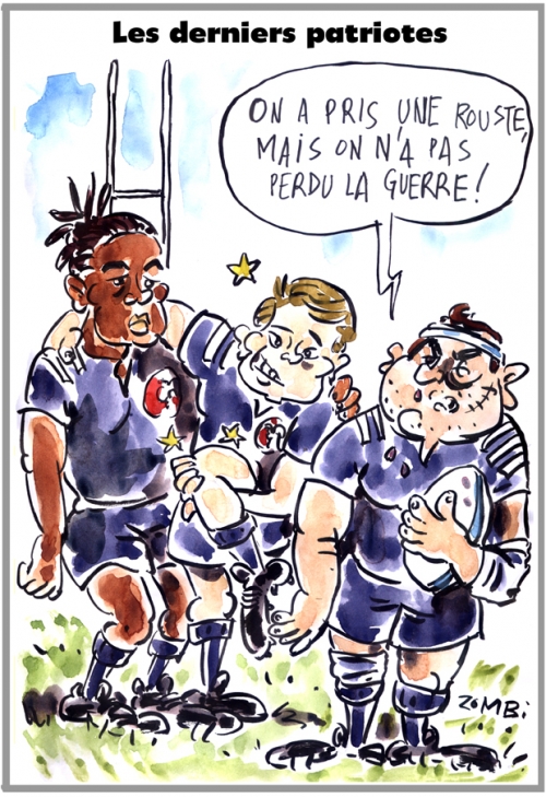 webzine,bd,gratuit,zébra,fanzine,bande-dessinée,caricature,rugby,équipe,patriote,france,irlande,tournoi,six nations,guirado,teddy,antoine dupont,dessin,presse,satirique,editorial cartoon,zombi