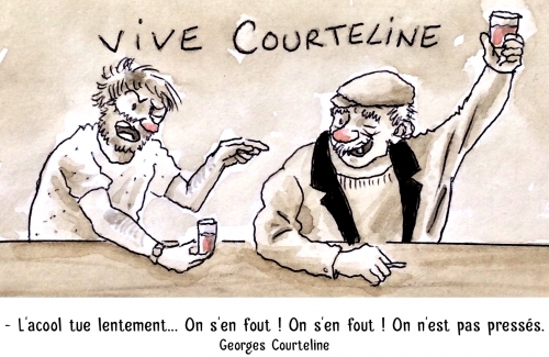 webzine,bd,zébra,gratuit,fanzine,bande-dessinée,caricature,georges courteline,alcool,santé,citation,portrait,dessin,satire,marc schmitt