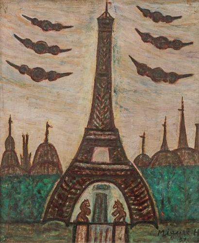 Miguel Hernandez Les crêtes de Paris, 1951 55x46cm huile sur isorel.jpg