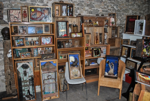 jean veyret,art d'assemblage,théâtre d'objets,boîtes à mise en scène d'objets,jacques prévert,poésie ésotérique