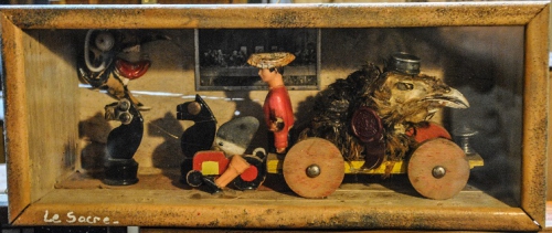 jean veyret,art d'assemblage,théâtre d'objets,boîtes à mise en scène d'objets,jacques prévert,poésie ésotérique