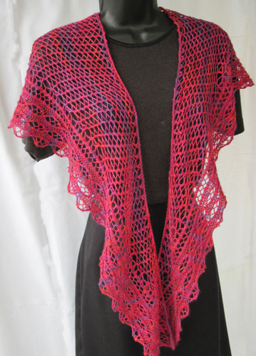 Loganberry Crescent Lace Shawl