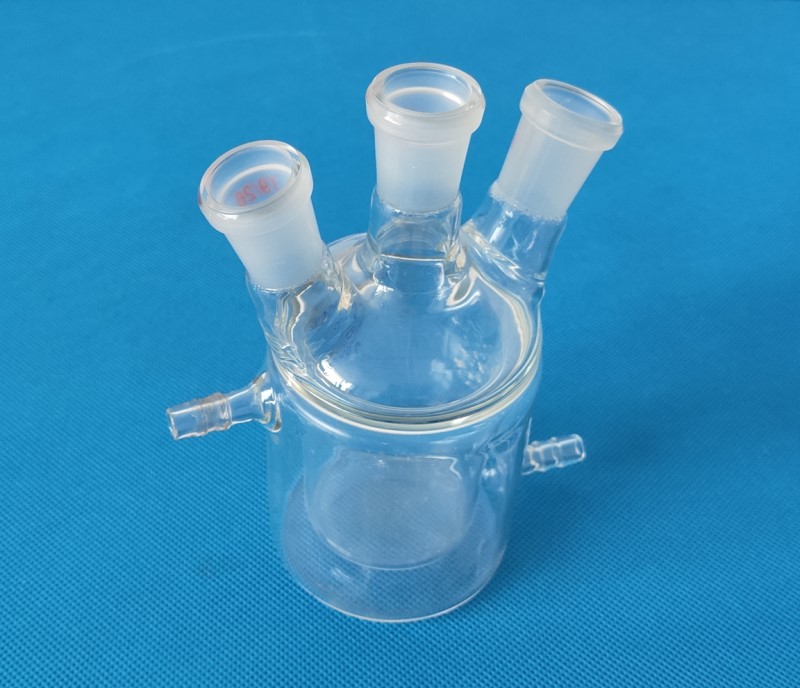 50ml to 5000ml Lab use flat bottom Double-walled glass Tempering Jacketed reaction flask