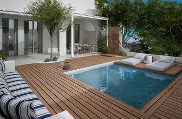 Villa for 2 people, with pool and yard in Naxos