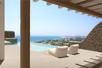 Villa for 6 people, with yard and pool in Naxos