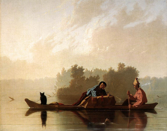 Fur Traders Descending the Missouri: 1845