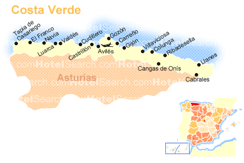 Map of the Costa Verde