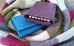 Men's leather key case - Ultra Violet