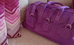 Men's calfskin travel bag - Ultra Violet