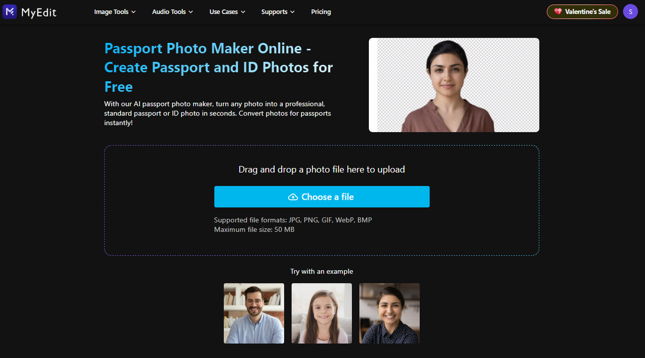 MyEdit passport photo maker AI