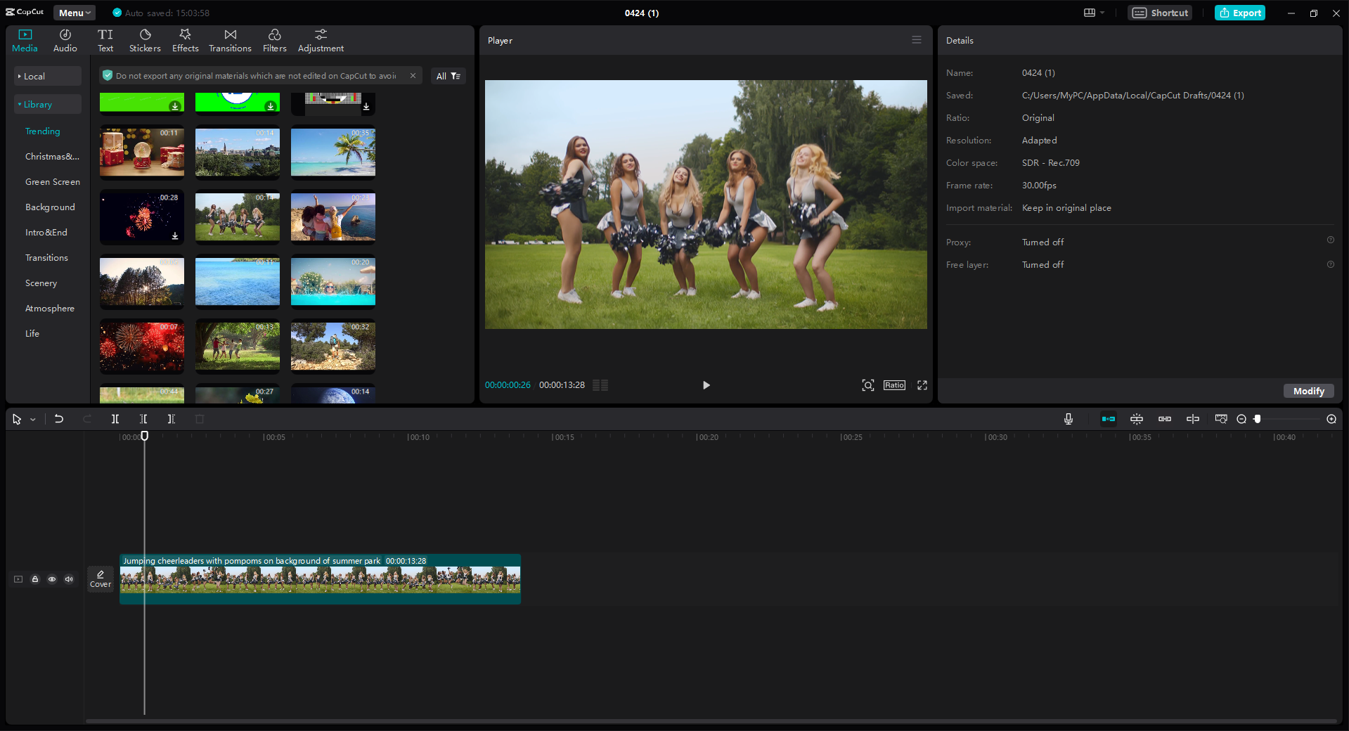 CapCut video editor