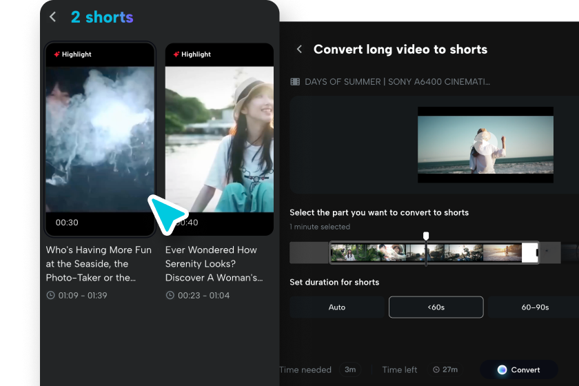 Generate short clips