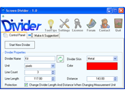 Control Panel Window - Start Dividers