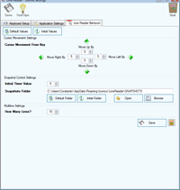 Application Settings - Line Reader Behavior